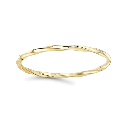 9ct Gold Twisted Bangle - BNNR02511