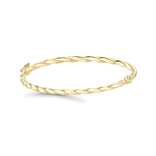 9ct Gold Fancy Twisted Bangle - BNNR02512