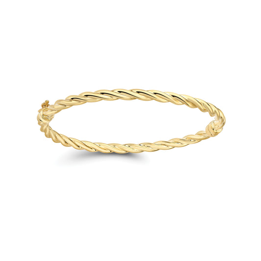 9ct Gold Fancy Twisted Bangle - BNNR02514
