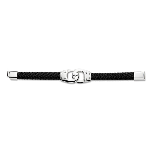 Mens Steel Buckle Cuff Bracelet 20mm 8.5 inch - BRC171