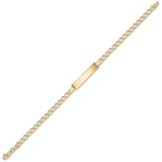 9ct Gold Curb ID Identity Bracelet - BRNR02399-07