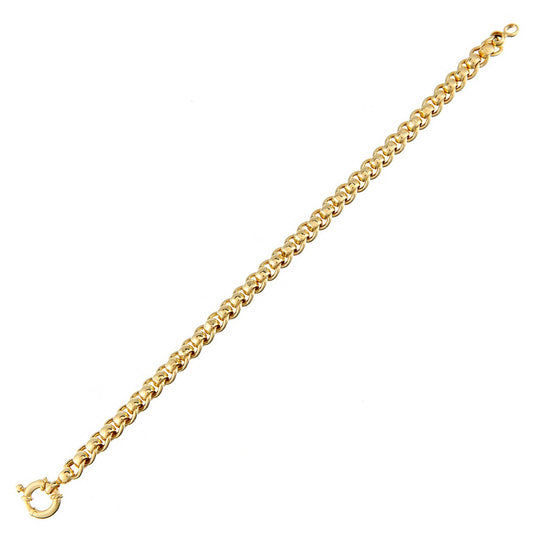 9ct Gold Roller Ball Chain Bracelet 6mm 7.5 inch - BT1AXL617Y