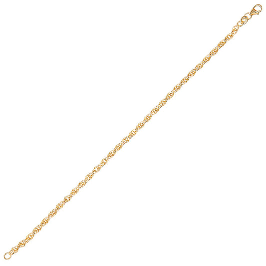 9ct Gold Prince Of Wales Chain Bracelet 3mm 7.5 inch - BT1AXL802Y