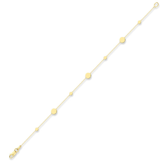 9ct Gold Gold Bracelet 19cm/7.25" - CANR02115-07