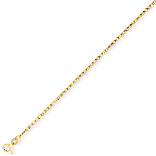 18ct Gold Curb Pendant Chain Necklace - 1.75mm gauge - CBNR02025E