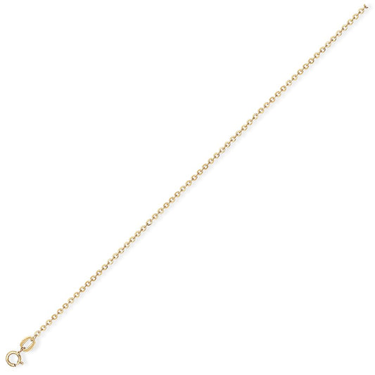 18ct Gold Fine Trace Pendant Chain Necklace - 1.2mm gauge - CBNR02735