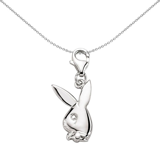 Sterling Silver Bow Tie Bunny Rabbit Link Charm - CM010