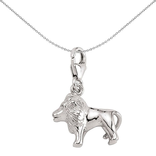 Sterling Silver King of the Jungle Lion Link Charm - CM025