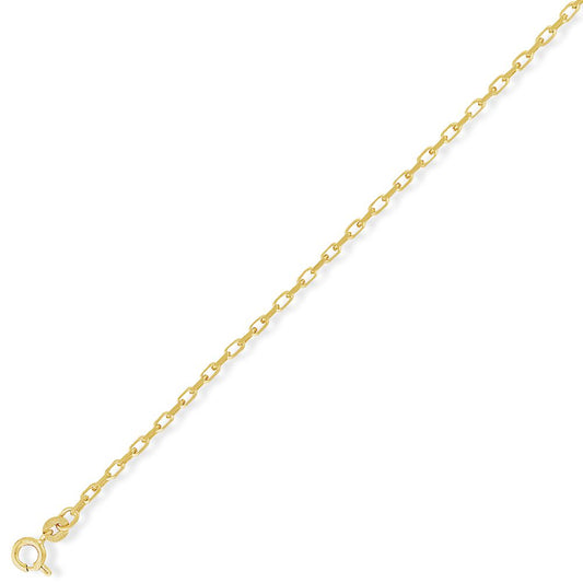 9ct Gold Oval Belcher Pendant Chain Necklace - 2.1mm - CNNR02014B