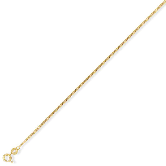 9ct Gold Classic Curb Pendant Chain Necklace - 1.6mm gauge - CNNR02025D