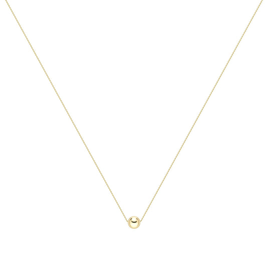 9ct Gold Newton's Cradle Ball Trace Chain Necklace 17" 43cm - CNNR02151-17