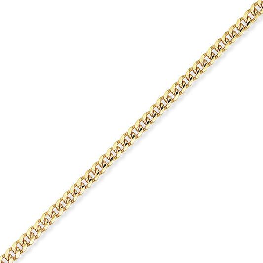 9ct Gold Bombe Curb Bracelet Chain 7.25" 18cm 7.25 inch - CNNR02675