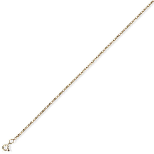 9ct Gold Round Belcher Pendant Chain Necklace - 1.5mm - CNNR02738