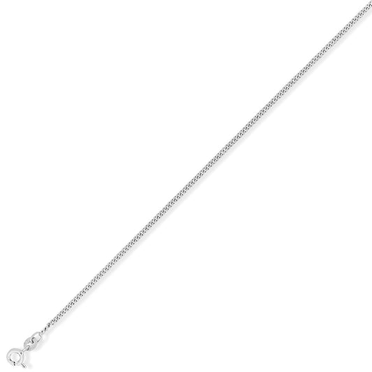 9ct White Gold Diamond-Cut Curb Pendant Chain Necklace - 1.75mm - CNNR02947