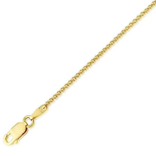 9ct Gold Silky Spiga Pendant Chain Necklace - 1.1mm Gauge - CNNR02962