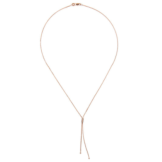 9ct Rose Gold Spiga Wheat Negligee Chain Necklace 17 inch - DNVAXL35R