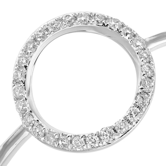 9ct White Gold Round 7pts Diamond Circle Dress Ring - DR1AXL507W