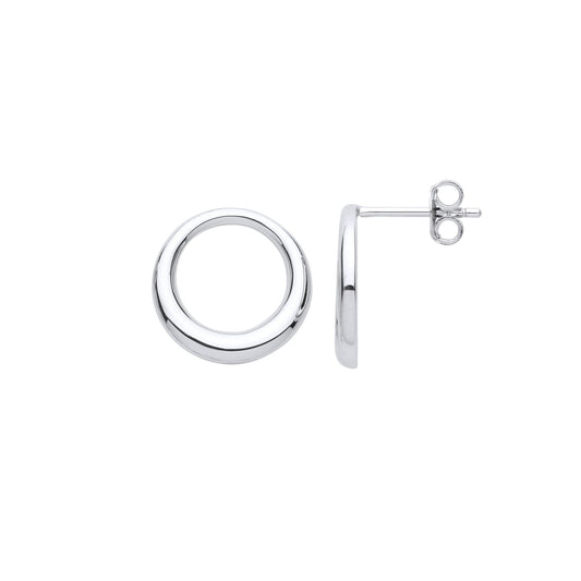 925 Sterling Silver Graduated Circle of Life Drop Earrings - EAG1052