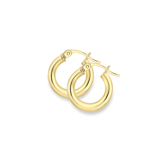 18ct Gold Classic Hoop Earrings - EGNR02606