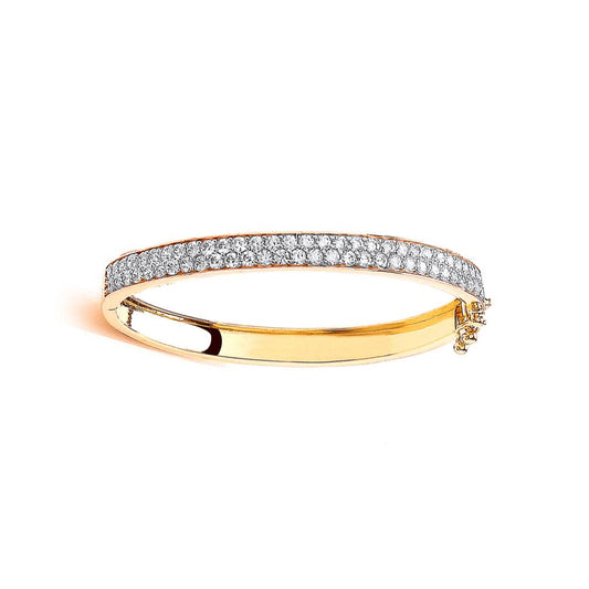 9ct Gold Childrens' CZ Bangle - G9BN1007