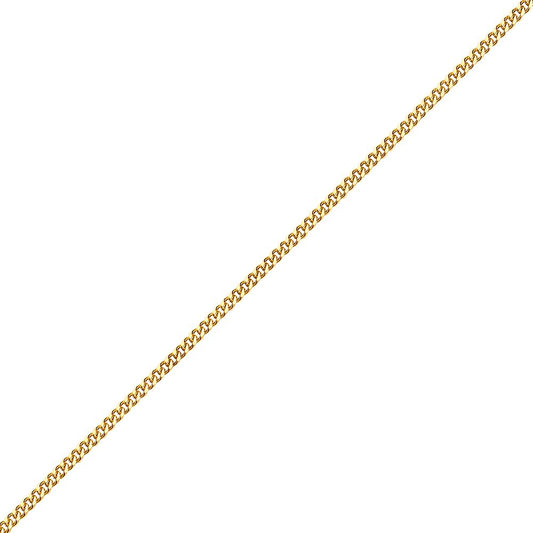 Mens 9ct Gold Classic Curb Pendant Chain Necklace - G9CH29