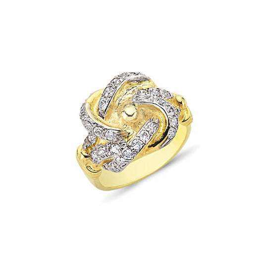 Mens 9ct Gold Ring Knot Ring - G9R8820