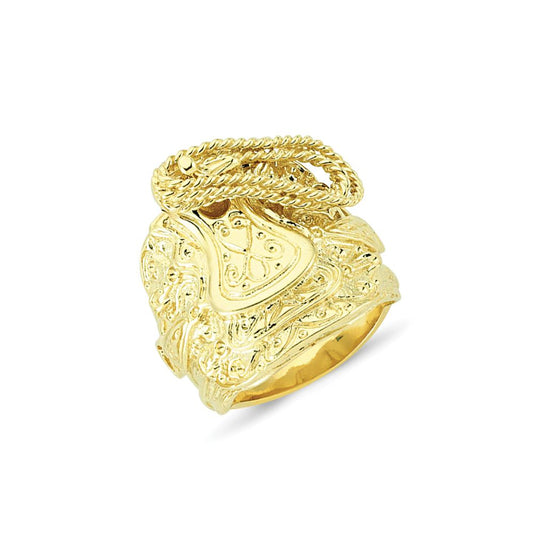 Mens 9ct Gold Ring Saddle Ring - G9R8821