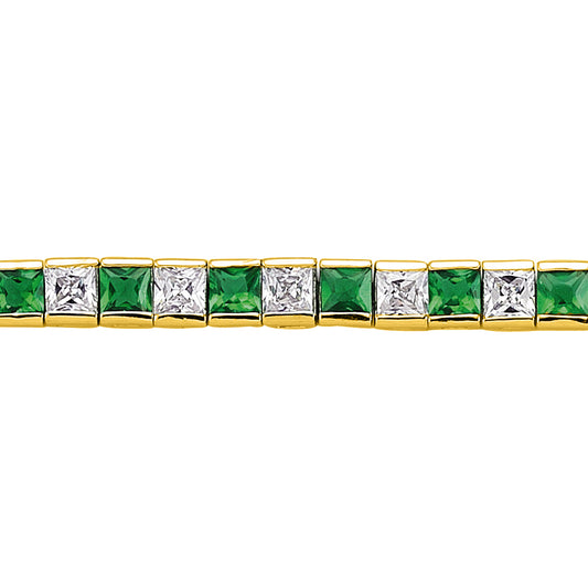 Gold-Plated Brass Tennis Bracelet - GVB103BREMGP