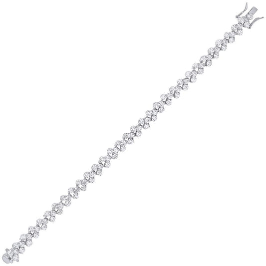 Silver CZ Eternity Tennis Bracelet 7mm 7 inch - GVB296