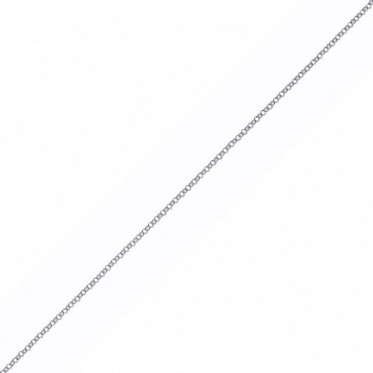 Silver D-Shape Fine Micro Belcher Pendant Chain Necklace - GVCH61