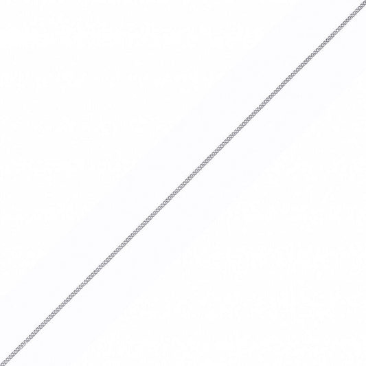Silver Fine Diamond-cut Curb Link Pendant Chain Necklace - GVCH63