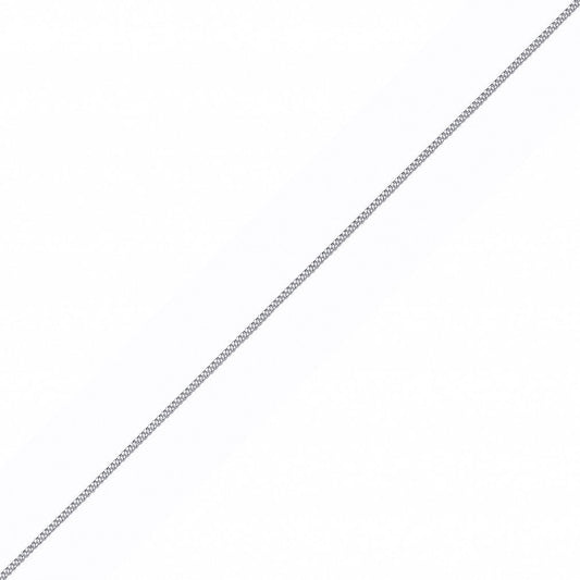 Silver Diamond-cut Curb Pendant Chain Necklace - GVCH64