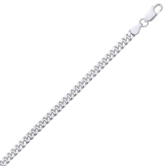 Sterling Silver Miami Cuban Pave Diamond Cut Chain - GVCH68