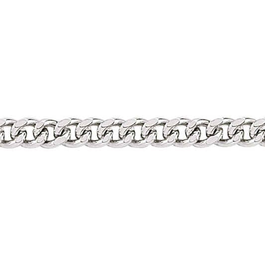 Silver Curb Pendant Chain Necklace 2.2mm - GVCH7