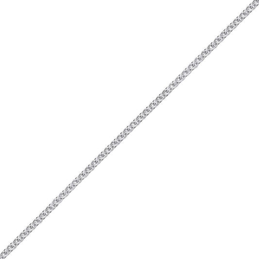 Silver Snake-like Spiga Link Pendant Chain Necklace 2mm 18 inch - GVCH9-18