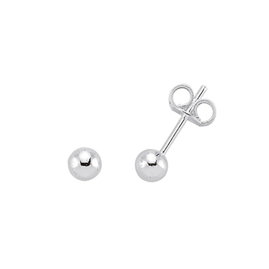 925 Sterling Silver 3D Orb Beads Ball Stud Earrings - GVE158