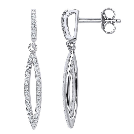 Silver CZ Tears of Joy Stud Earrings - GVE520