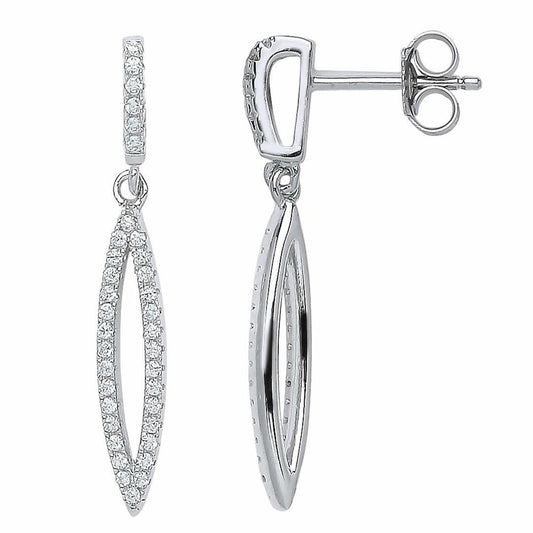 Silver CZ Tears of Joy Stud Earrings - GVE520