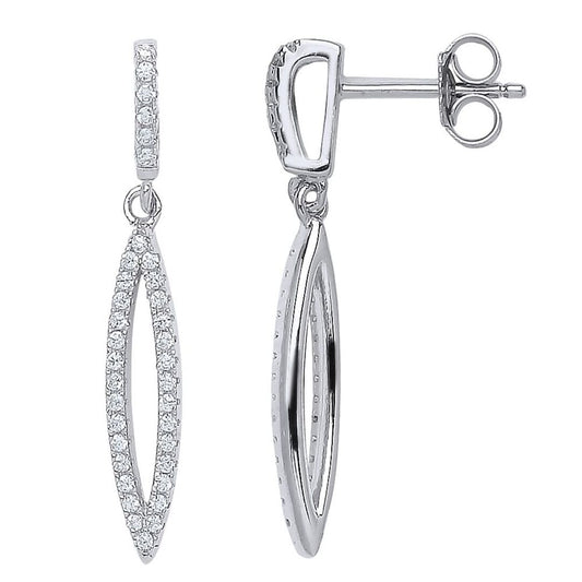 Silver CZ Tears of Joy Stud Earrings - GVE520