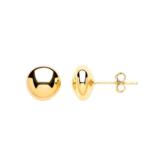Gilded Silver Bubble Button Stud Earrings - GVE616GOLD