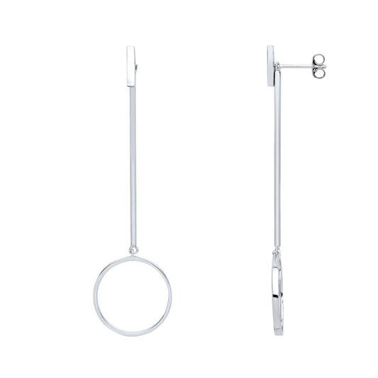 Silver Pendulum Drop Earrings - GVE630