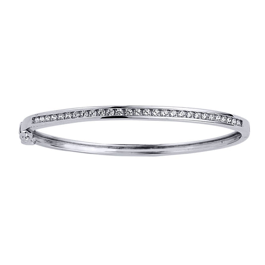 Sterling Silver CZ Eternity Baby Bangle Bracelet - GVG064