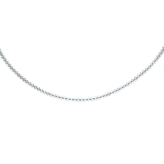 Silver Sunburst Forzatina Arrowhead Flat Link Necklace 6mm 18inch - GVK330