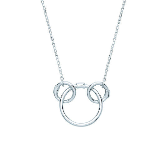 Silver Carrier Hoop Charm Necklace - GVK337