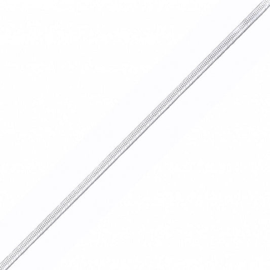 Silver Flat Herringbone Link Chain Necklace 3mm 18 inch 45cm - GVK505