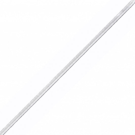 Silver Flat Herringbone Link Chain Necklace 3mm 18 inch 45cm - GVK505