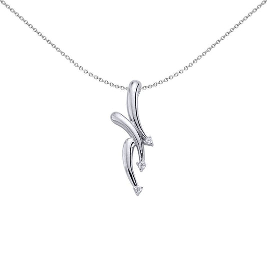 Sterling Silver CZ 3 Arrows Charm Shooting Stars Firework Pendant - GVP136