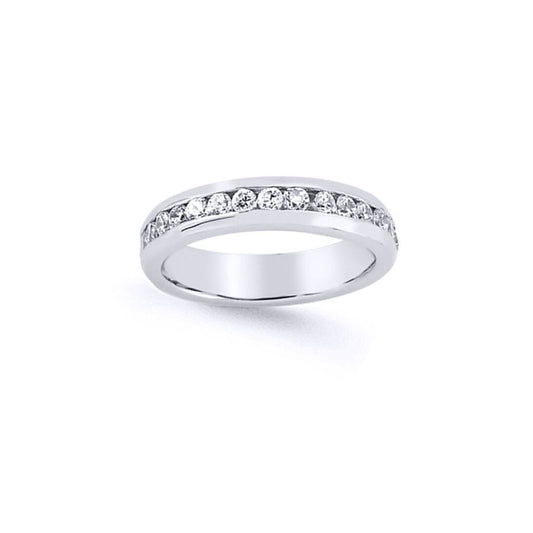 Silver CZ Channel Set Eternity Ring - GVR614