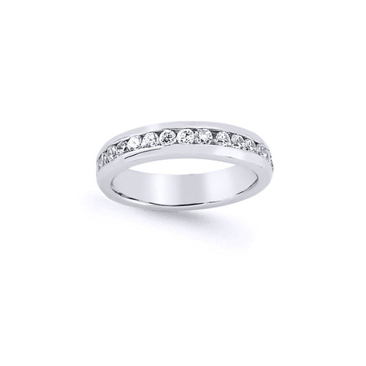 Silver CZ Channel Set Eternity Ring - GVR614