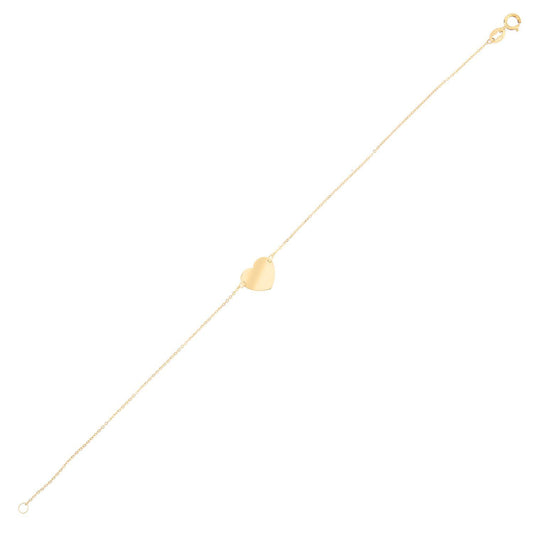 9ct Gold Trace Charm Bracelet 7 inch - HHHAXL399Y-7